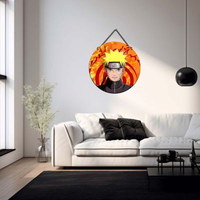 Anime Theme Wooden Wall Hanging for Kids' Bedroom, Living Room & Playrooms Birthday Return Gift For Kids & Anime Lover (NarutoUzumaki458)